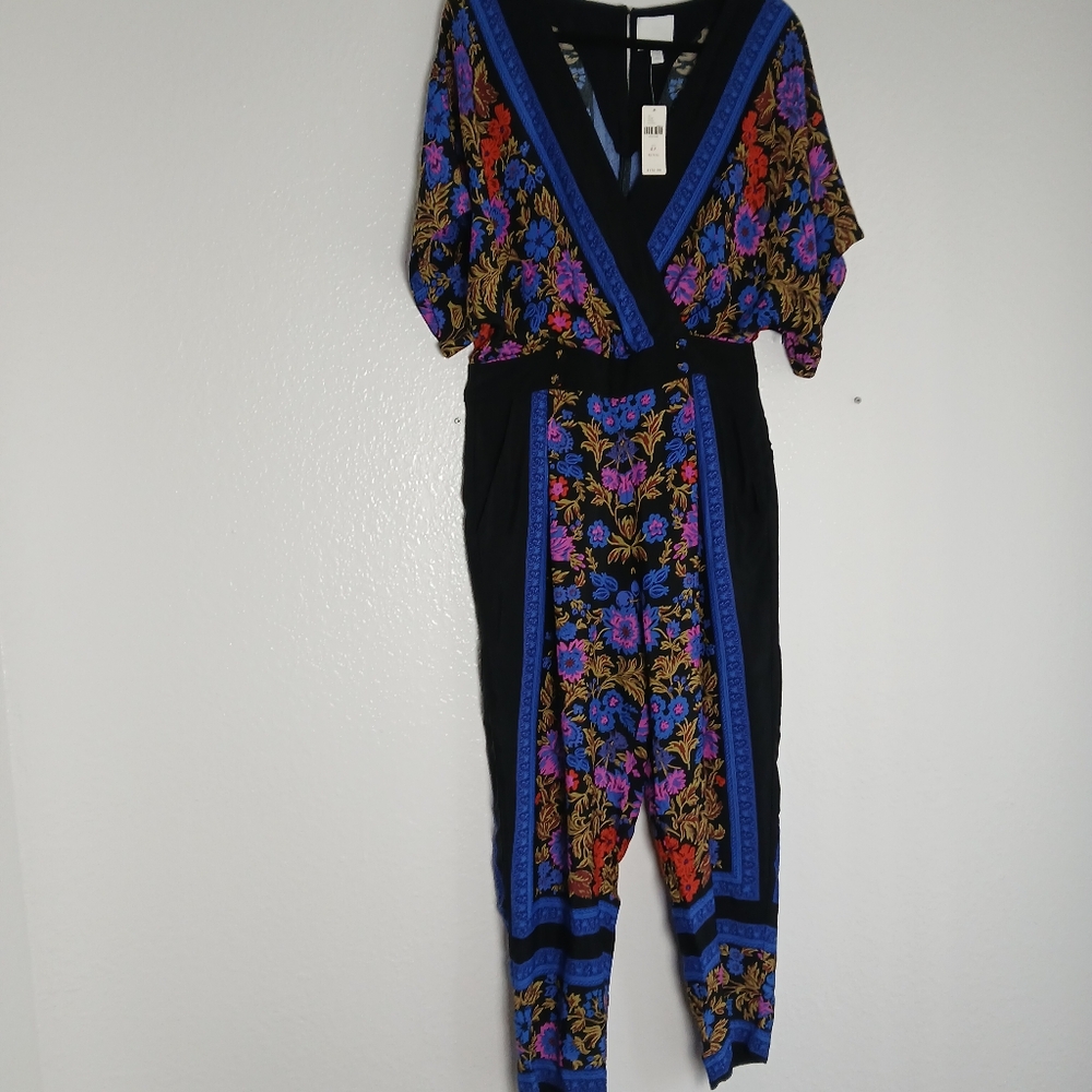 Anthropologie Multicolor Floral Jumpsuit